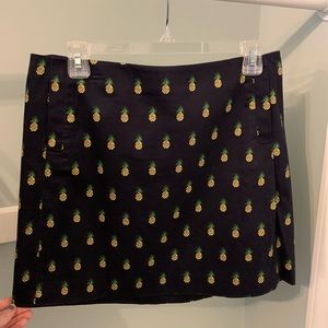 Navy J. Crew Pineapple Skirt